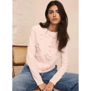 Mint Velvet Pink Floral Applique Popper Cardigan